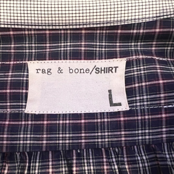 Smart looking Rag & Bone plaid man tailored shirt - Picture 6 of 8